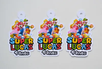 Tag lembrancinha Super Mario Brós