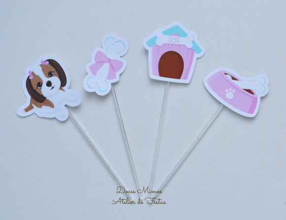 Topper de Doces Cachorrinha - Imagem 2