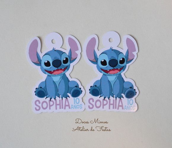 Tag lembrancinha Stitch - 20 unidades - Imagem 2