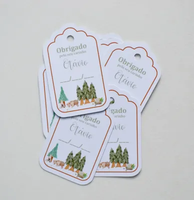 Tag lembrancinha Maternidade Floresta/Bosque (20 unidades)