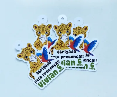 Tag lembrancinha Animais da Amazônia - 20 unidades