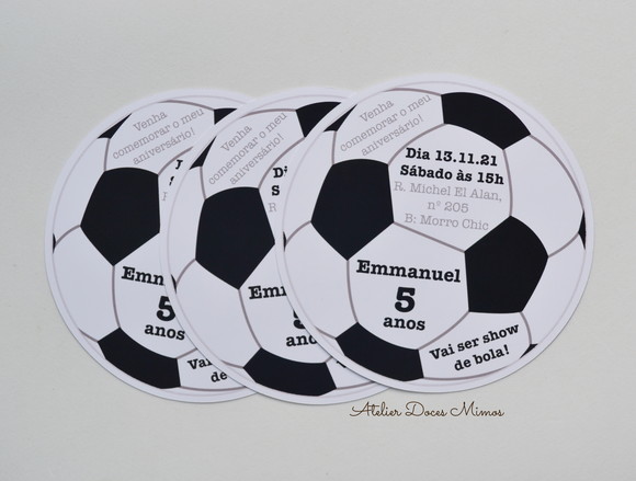 Convite Futebol sem Envelope