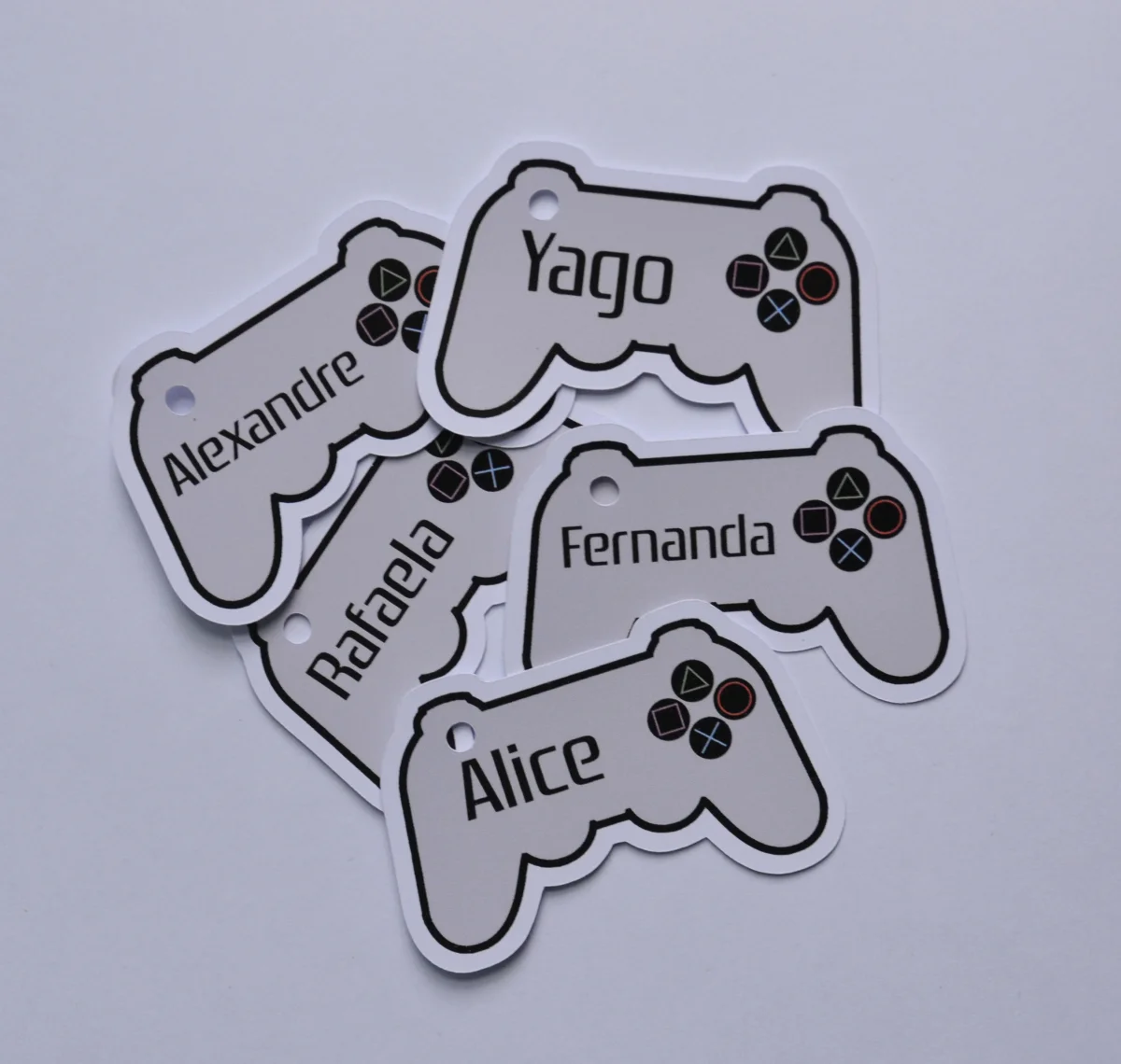 Tag Controle Vídeo Game com Nome dos Convidados - Imagem 1
