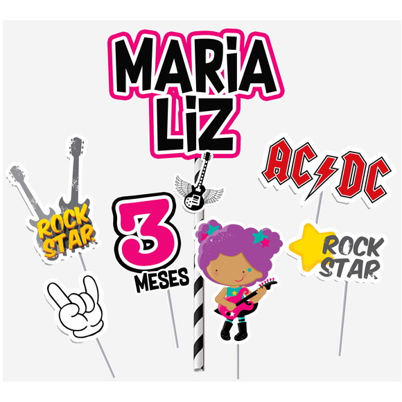 Topo de Bolo Rock'n Roll - Imagem 2