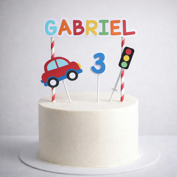 Topo de Bolo Carrinho - Imagem 2