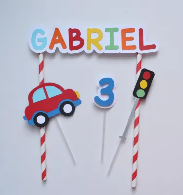 Topo de Bolo Carrinho