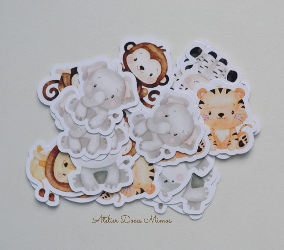 Apliques Safari Aquarela
