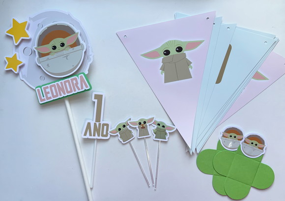 Kit Festa personalizada Baby Yoda