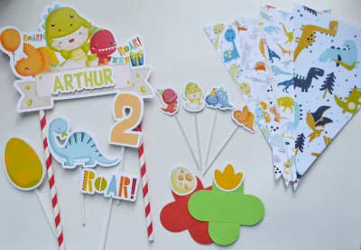 Kit Festa personalizada Dino Baby