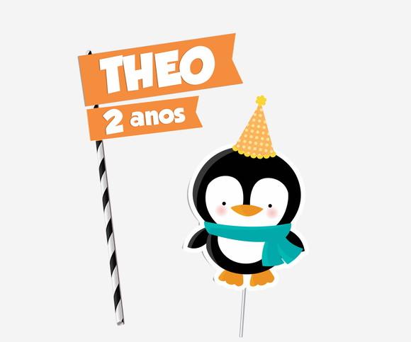 Topo de Bolo Pinguim - Imagem 2