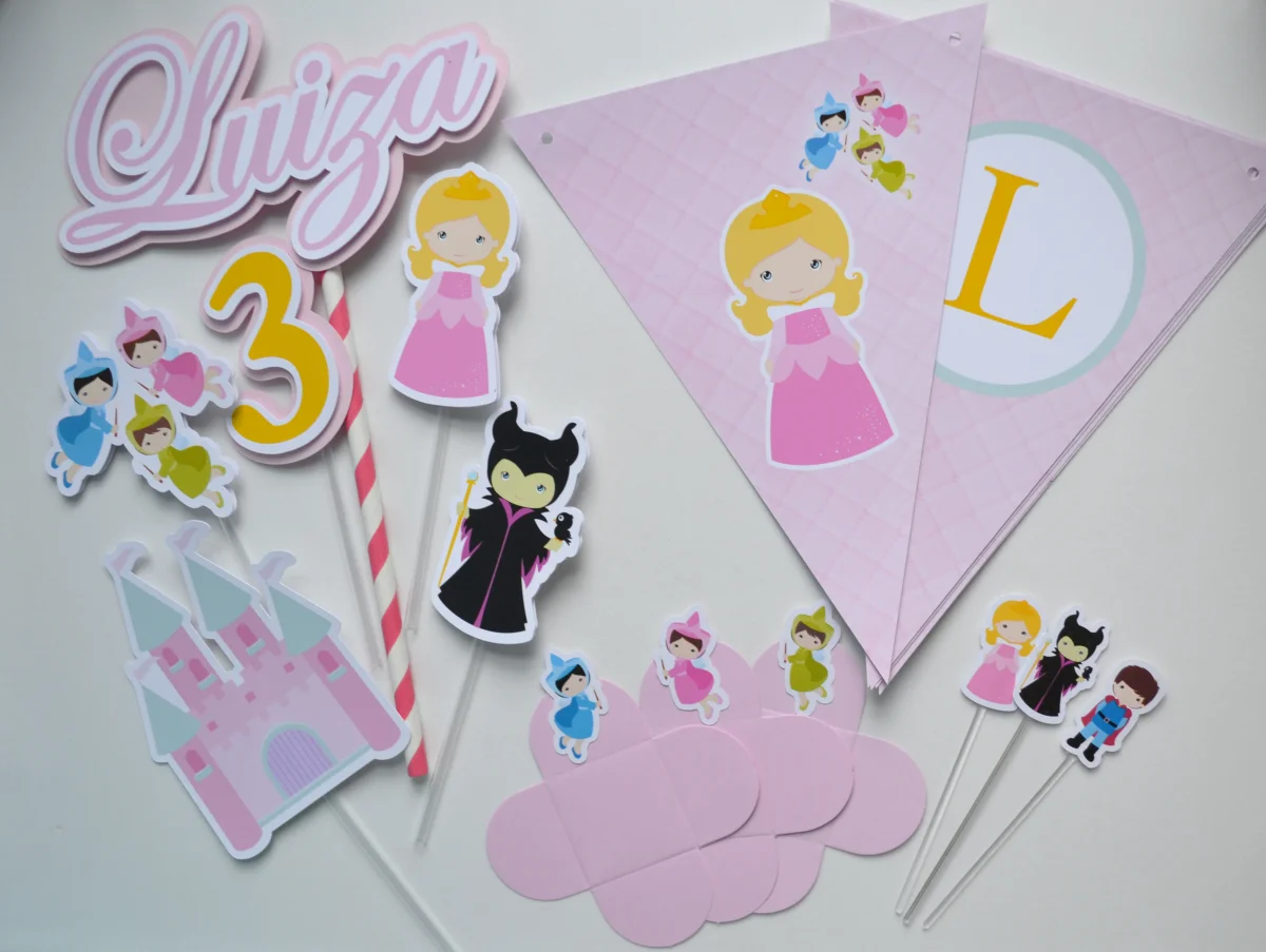 Kit Festa personalizada Bela Adormecida - Princesa Aurora