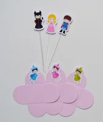 Bela Adormecida Forminhas e Topper de doces