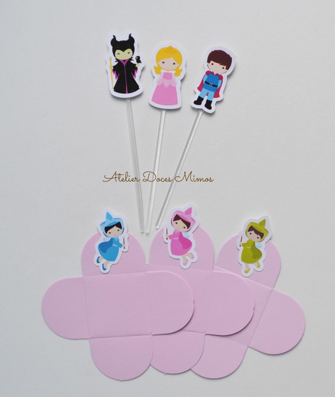a Bela Adormecida Combo Forminhas + Toppers