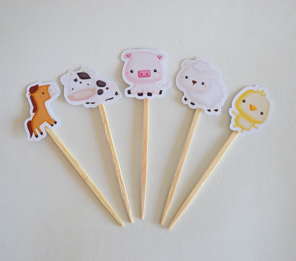 Topper de Doces Fazendinha (30 Unid.)