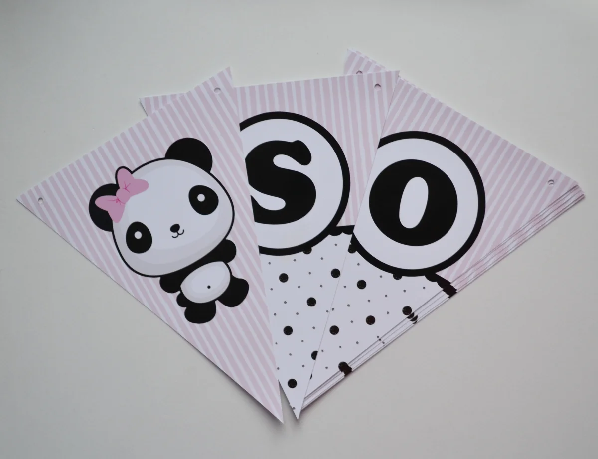 Kit Festa personalizada Panda Rosa - Imagem 3