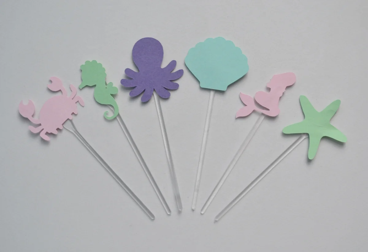 Topper de Doces Fundo do Mar (20 Unid.) - Imagem 2