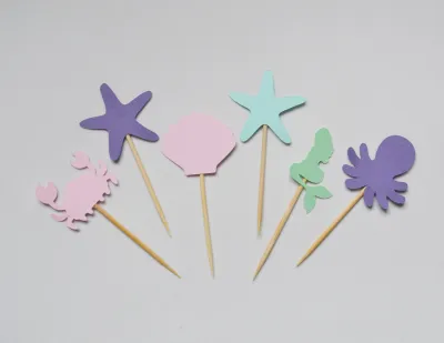 Topper de Doces Fundo do Mar (20 Unid.)