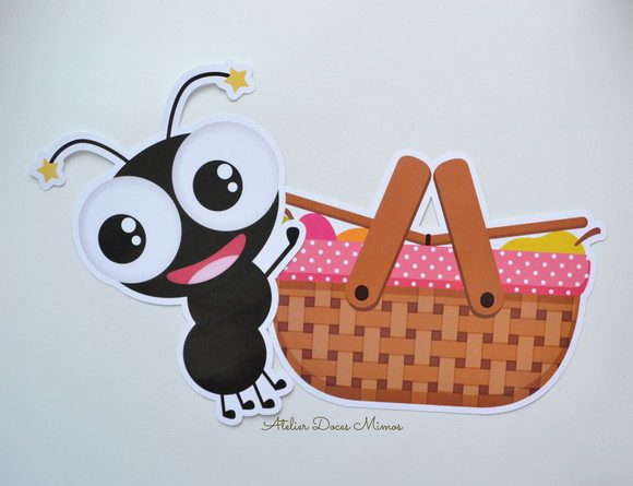 Picnic 15cm apliques para Parede