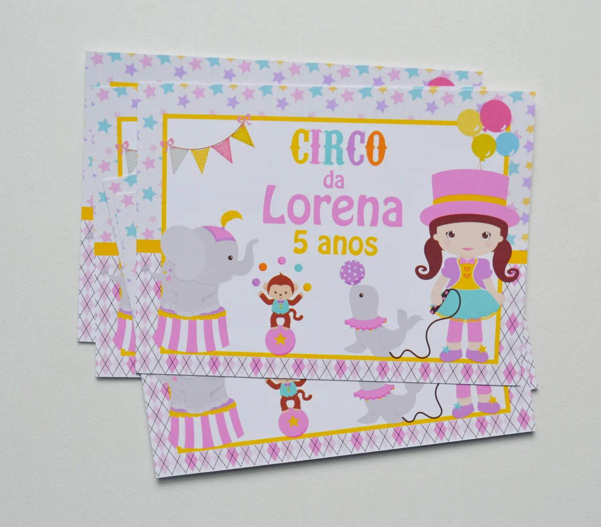 Adesivo Sacolinha Circo Rosa - Imagem 1