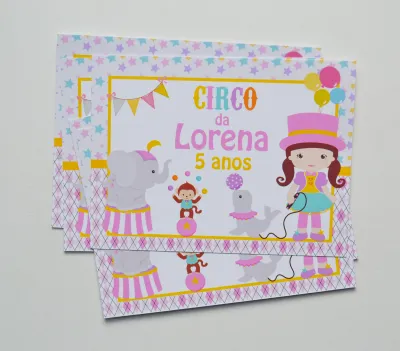 Adesivo Sacolinha Circo Rosa