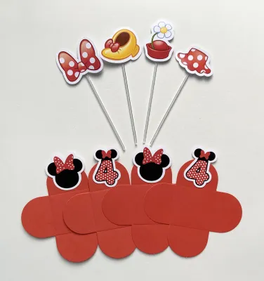 Minnie Combo Forminhas + Toppers