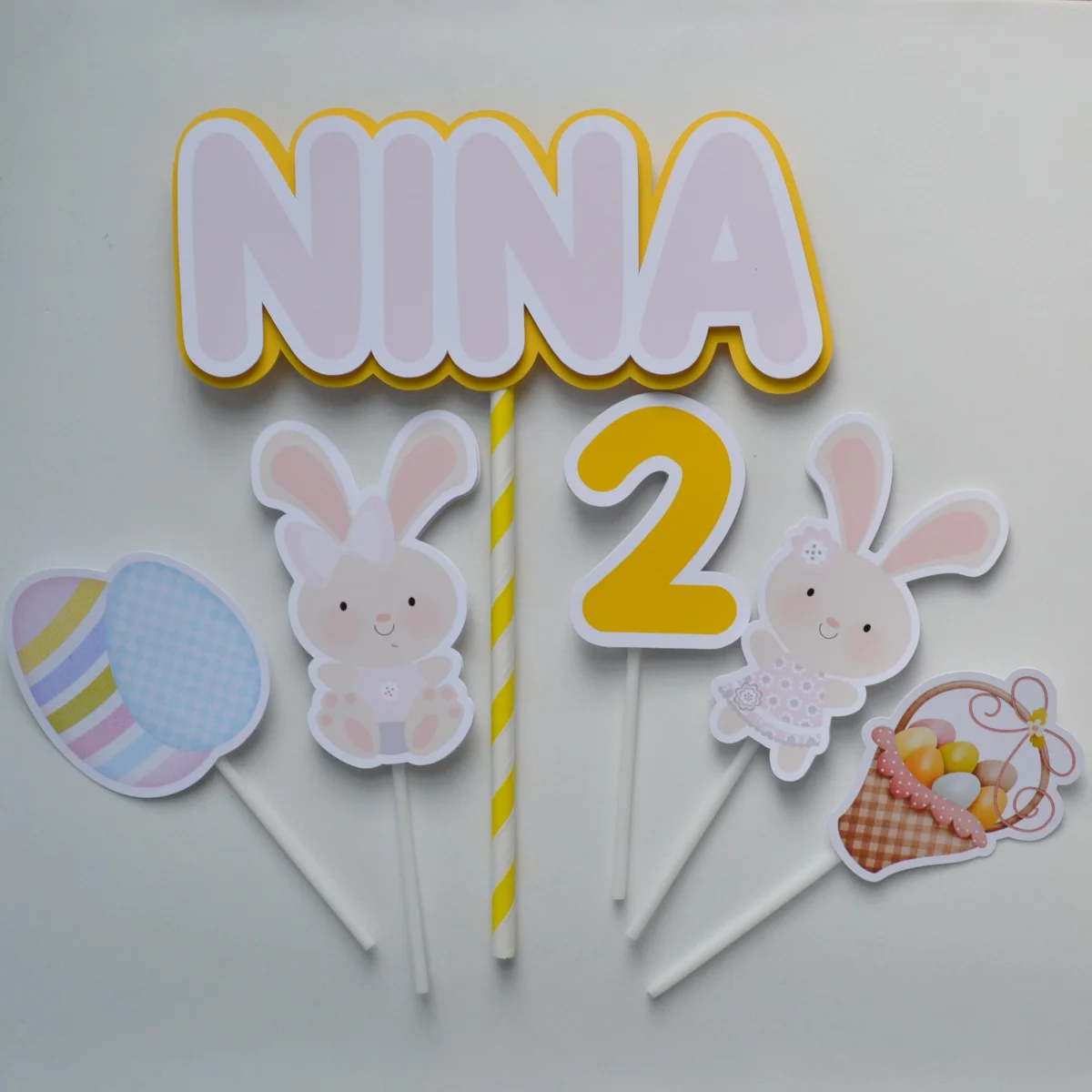 Kit Festa personalizada Coelhinhos/Páscoa - Imagem 8