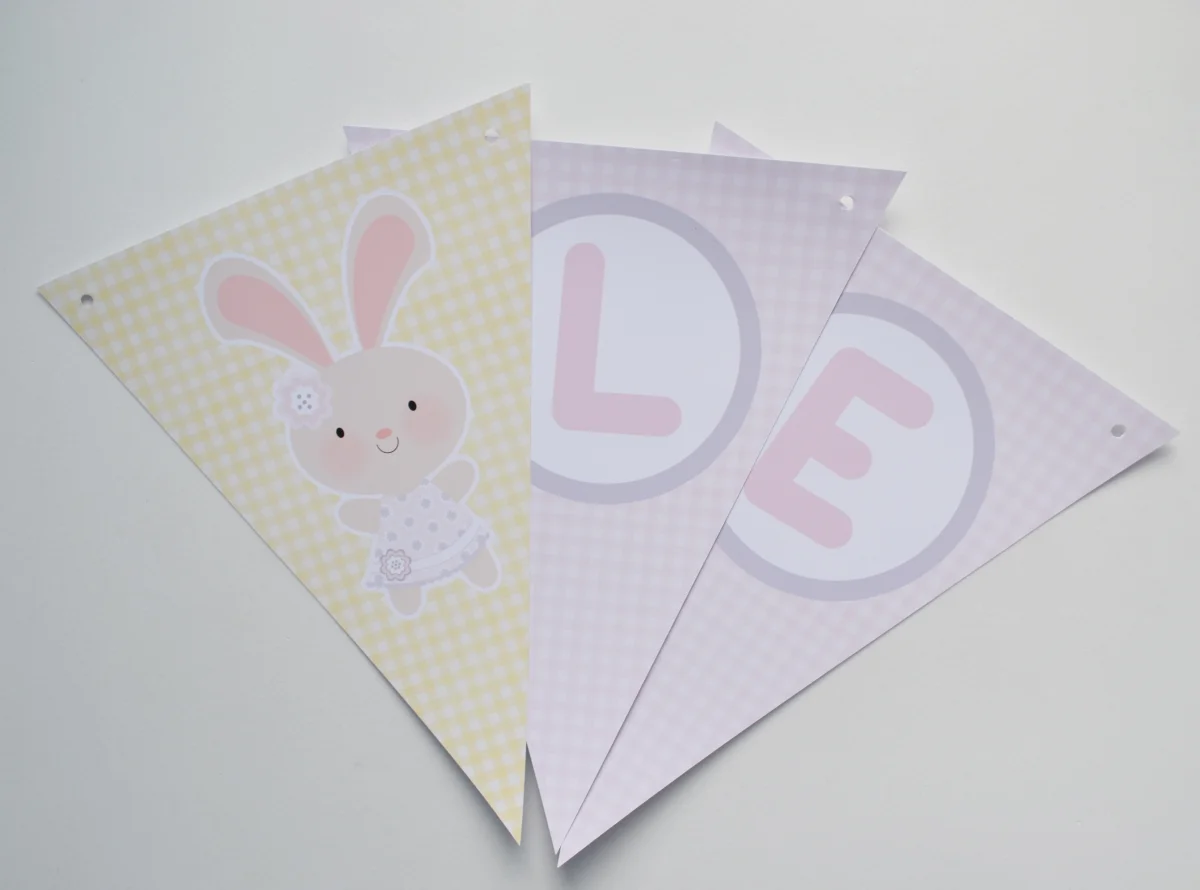 Kit Festa personalizada Coelhinhos/Páscoa - Imagem 7