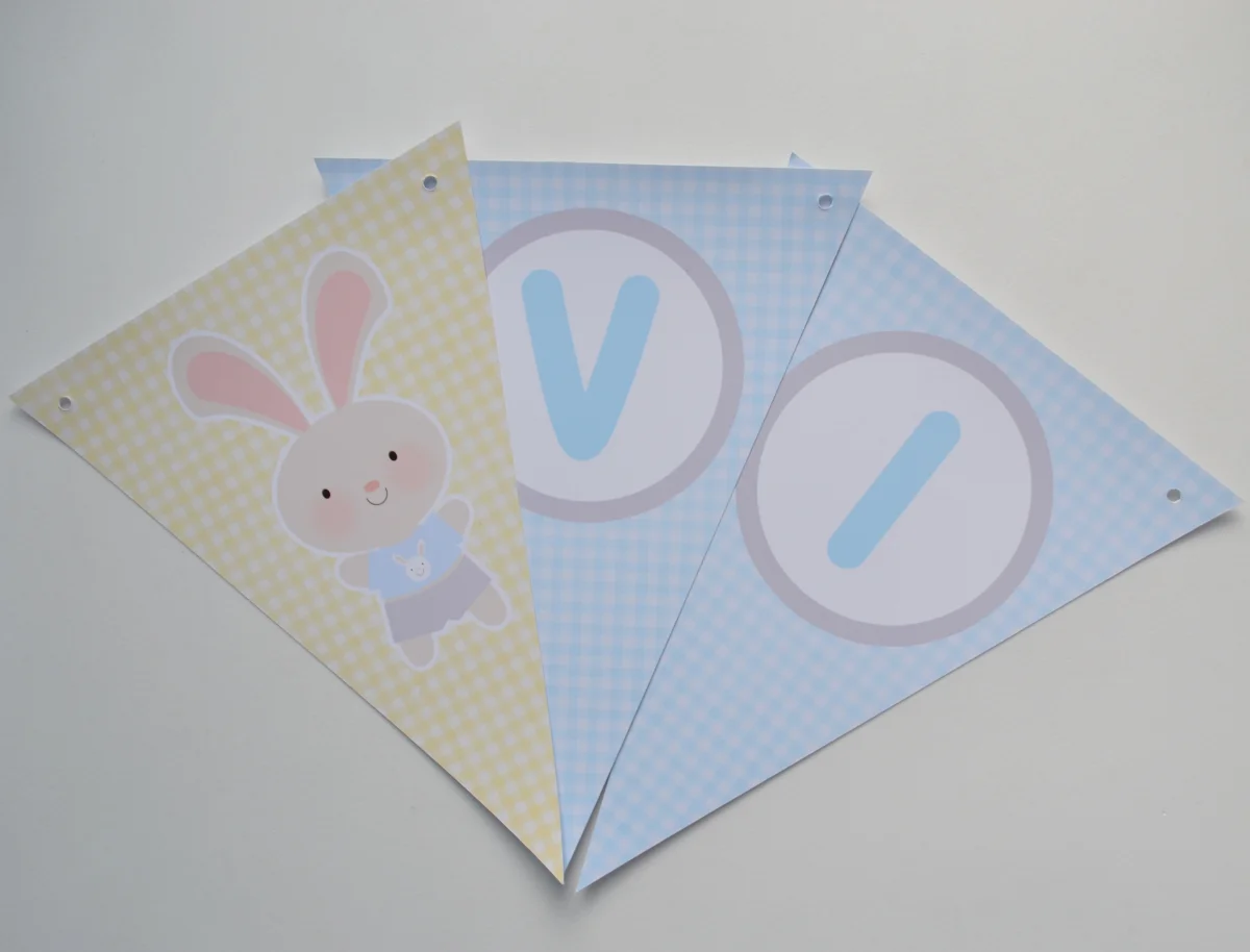 Kit Festa personalizada Coelhinhos/Páscoa - Imagem 2