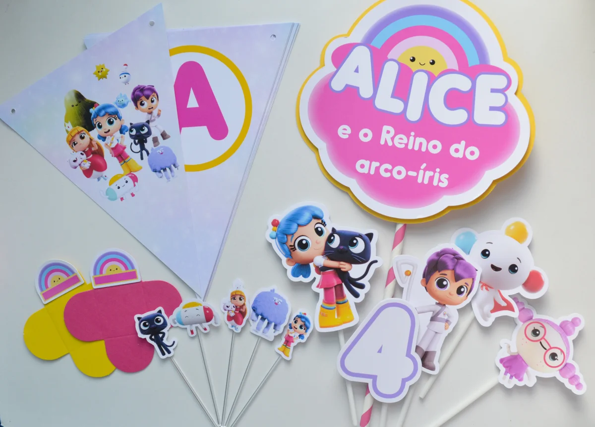 Kit Festa personalizada Vera e o Reino Arco-íris