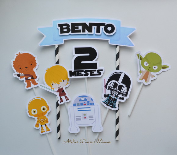 Topo de Bolo Star Wars