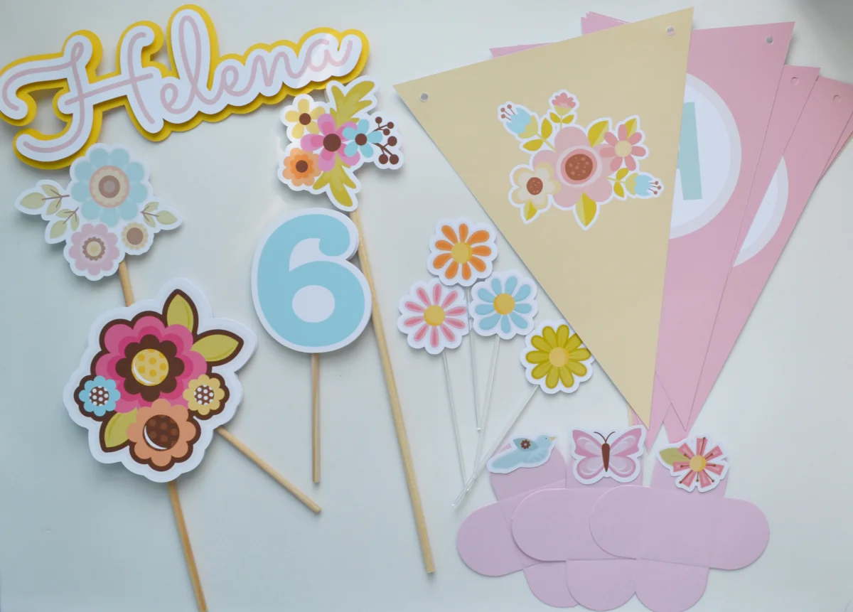 Kit Festa personalizada Flores - Imagem 1