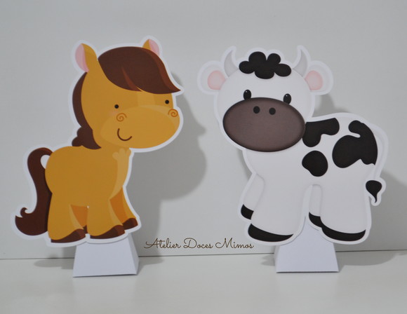 Totem de Mesa Fazendinha c/ Caixa Pirâmide - Imagem 2