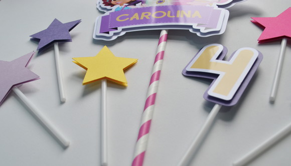 Topo de Bolo Polly Pocket - Imagem 3