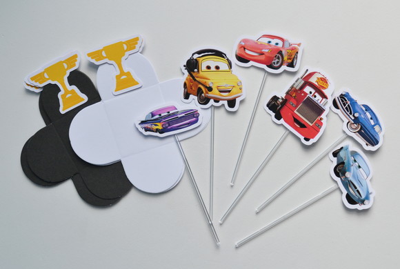 Carros Combo Forminhas + Toppers