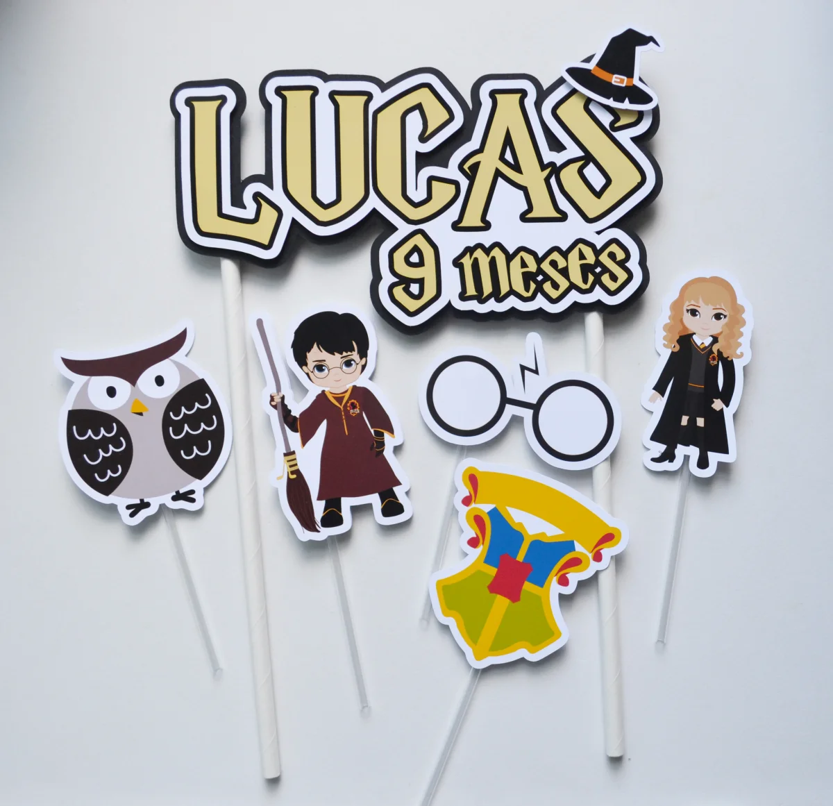 Topos de Bolo personalizados para Mesversários (combo) - Imagem 6