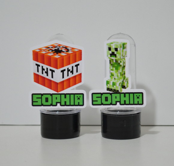 Mini Tubete com Aplique Minecraft
