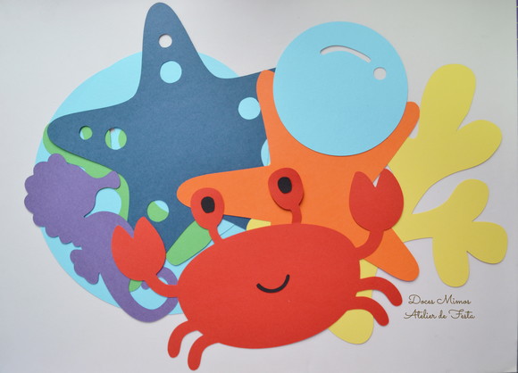 Fundo do Mar apliques de Parede ou Painel (9 Unidades)