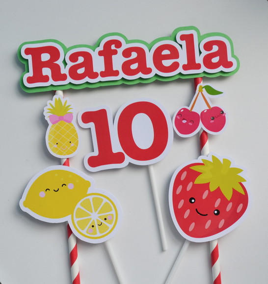 Topo de Bolo Frutinhas - Imagem 3