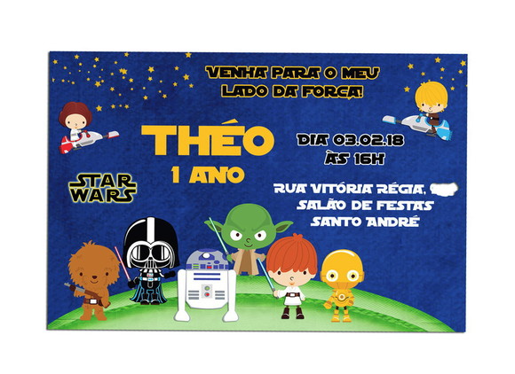 Convite Digital Star Wars