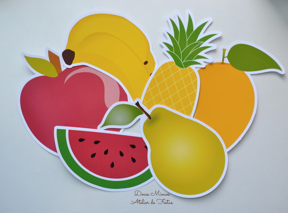 Frutas 15cm apliques de Parede ou Painel (10 Unidades)