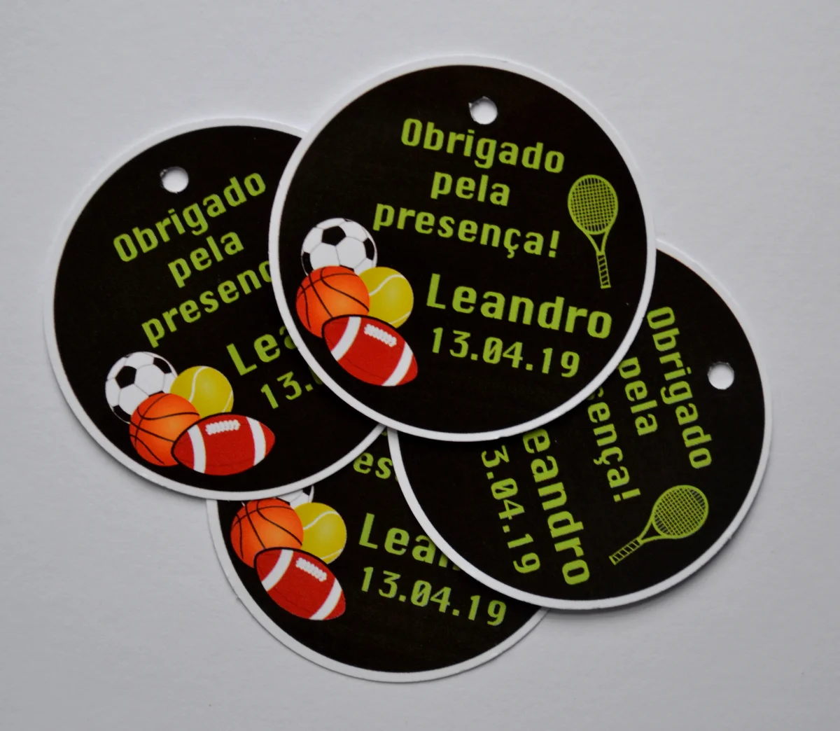 Tag lembrancinha Bolas Esportivas - 20 unidades - Imagem 2
