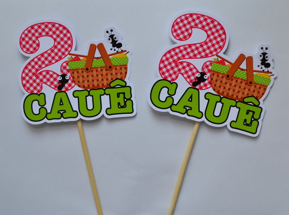 Palitões Decorativos Picnic - 10 Unidades