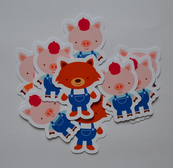 Apliques 3 Porquinhos e o Lobo - Imagem 2