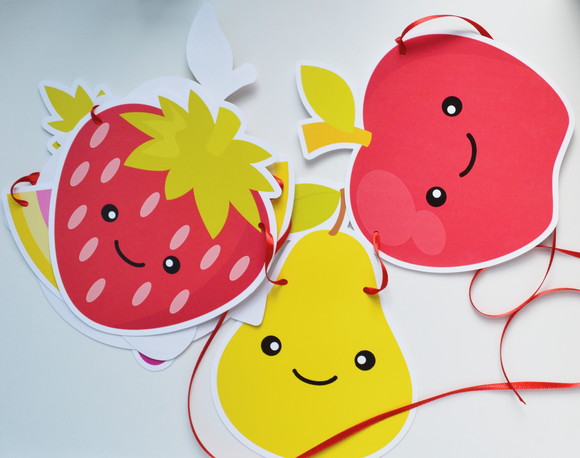 Varal Decorativo Frutinhas (8 Frutas) - Imagem 4