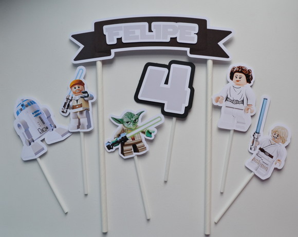 Topo de Bolo Star Wars Lego