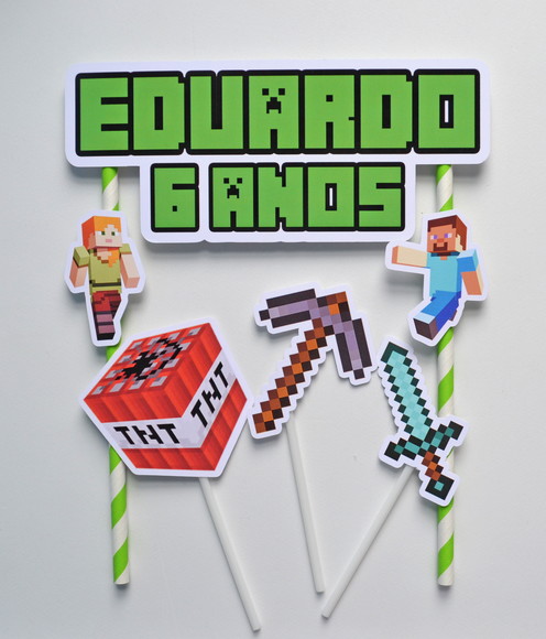 Topo de Bolo Minecraft