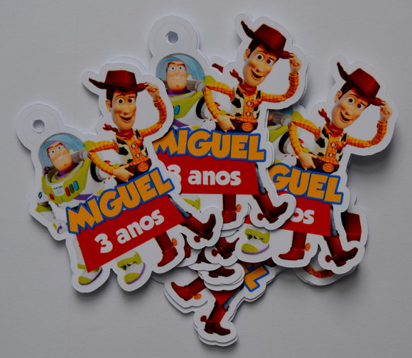 Tag lembrancinha Toy Story - 20 unidades