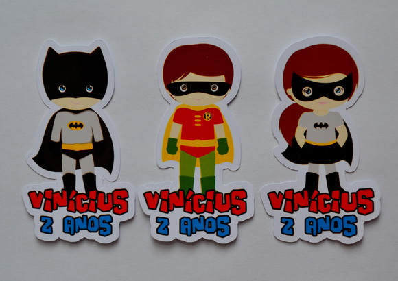 Aplique Tubete Batman - 20 unidades