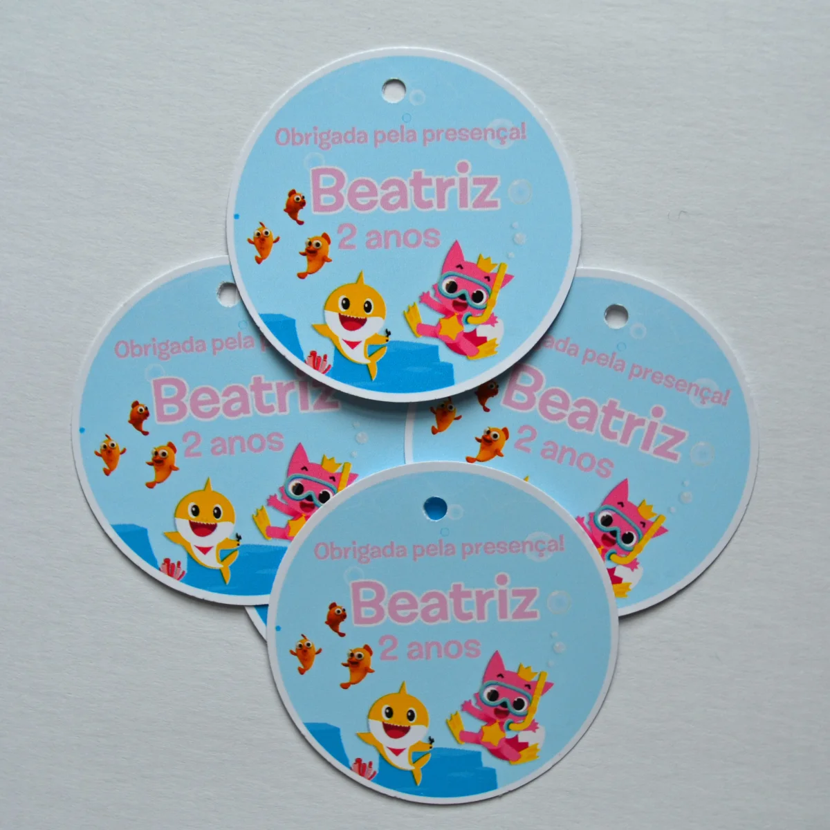 Tag lembrancinha Baby Shark - 20 unidades - Imagem 2