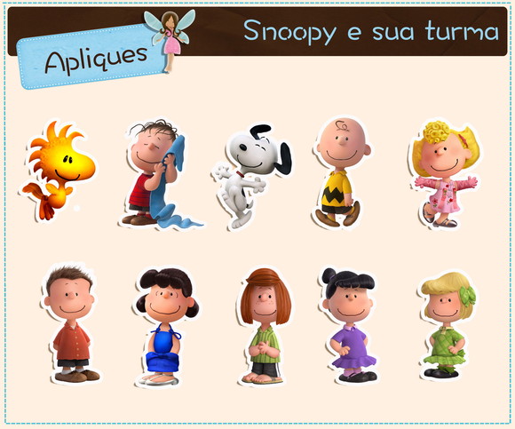 Apliques Snoopy e Sua Turma - Imagem 3